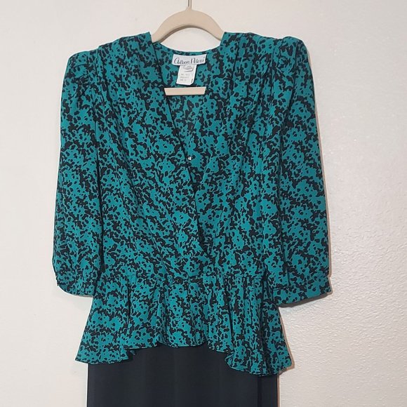 Vintage 80s Alison Peters Peplum Shear Size 10 - Picture 9 of 11
